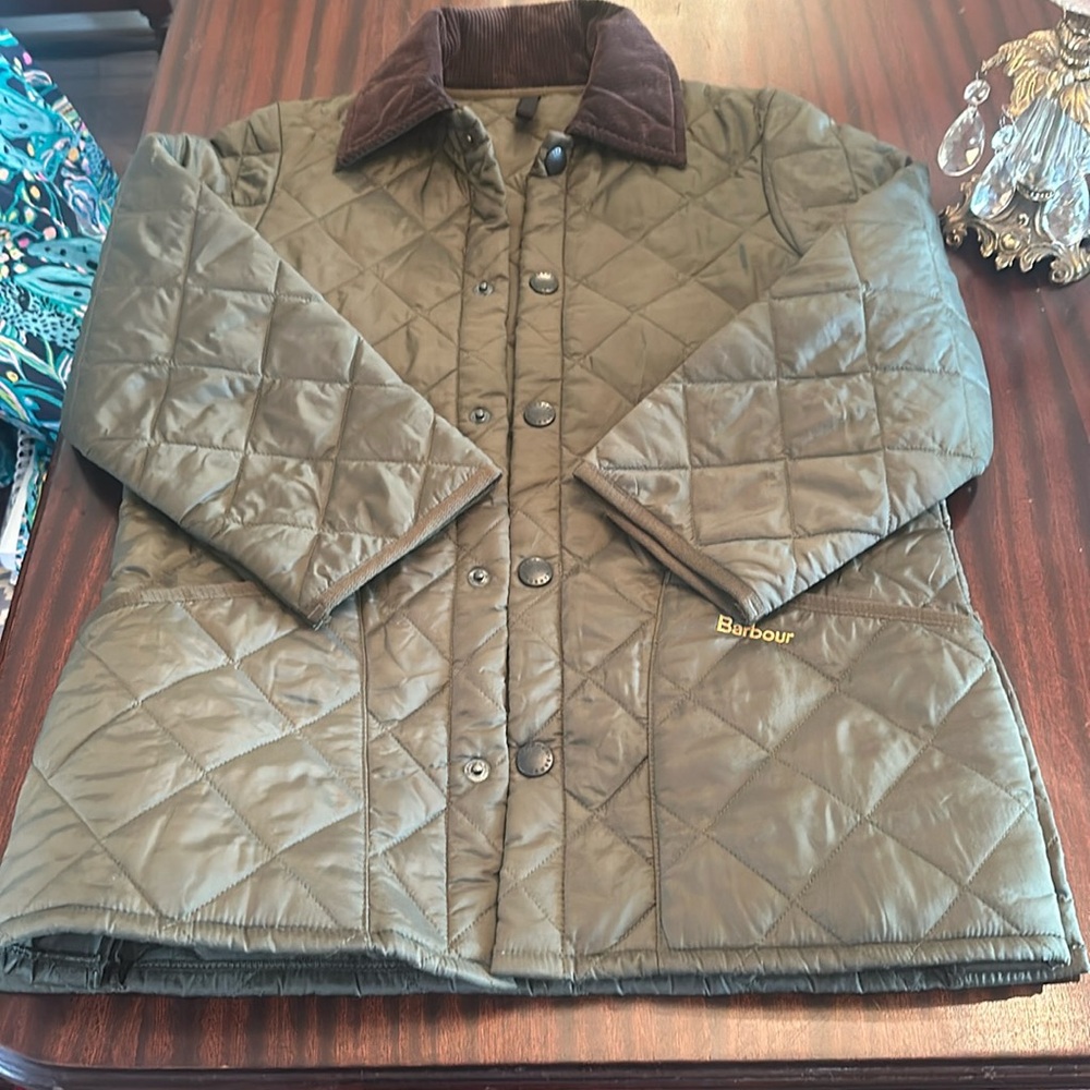 Kids Barbour Liddersdale jacket size medium quilted unisex